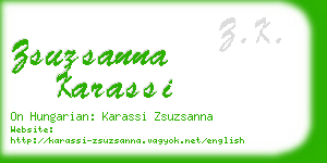 zsuzsanna karassi business card